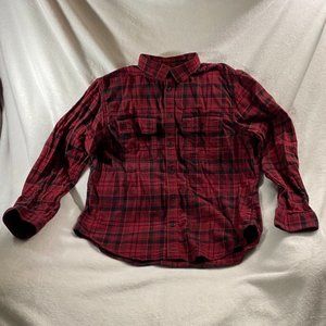 Men's Old Navy XL Flannel Shirt - Red & Black - Like New